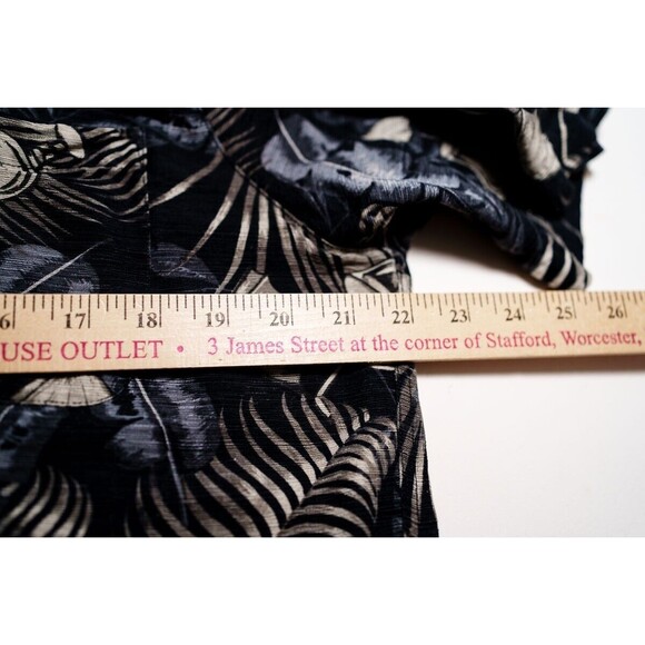 Havana Jacks Cafe Hawaiian Shirt 100% Silk Dark Floral Button Up Mens M drinks - Picture 4 of 5